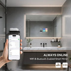 Nova Series Rectangle Smart Mirror with touch display in modern bathroom