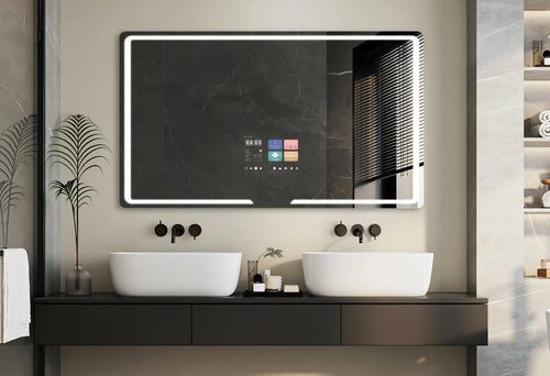 Infinity Series Rectangle Smart Mirror with interactive touch display